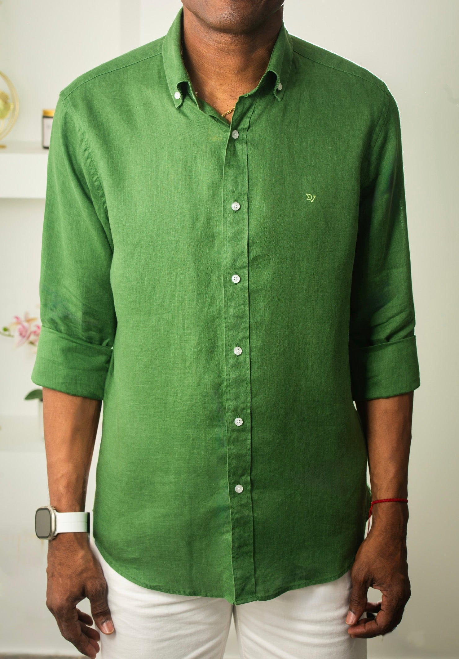 Green Linen Shirt